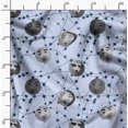 thumbnail image 2 of Soimoi Poly Georgette Fabric Moon & Stars Galaxy Print Fabric by The Yard 42 Inch Wide, 2 of 6