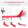 thumbnail image 4 of Outsunny Adjustable Outdoor Lounge Chair, Red, 4 of 10