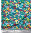 thumbnail image 1 of Soimoi Georgette Viscose Fabric Triangle Geometric Decor Fabric Printed Yard 42 Inch Wide, 1 of 3