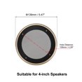 thumbnail image 2 of Unique Bargains 2pcs 4' Speaker Grill Mesh Decorative Circle Woofer Guard Protective Cover Audio Parts Golden, 2 of 4