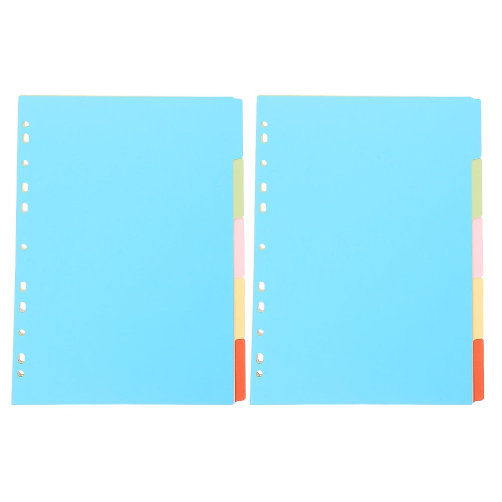 Miangastore 2 Sets Subject Dividers Binder Inserts Loose-Leaf Page Markers Classification Paper Dividers Replacement Notepad Divider Notepad Page Dividers Binder Tabs