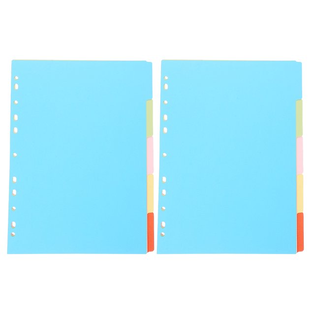 Miangastore 2 Ensembles Diviseurs de Sujets Inserts de Classeur Marqueurs de Pages à Feuilles Mobiles Diviseurs de Papier de Classification Remplacement Séparateur de Bloc-Notes Diviseurs de Pages de Bloc-Notes Onglets de Classeur