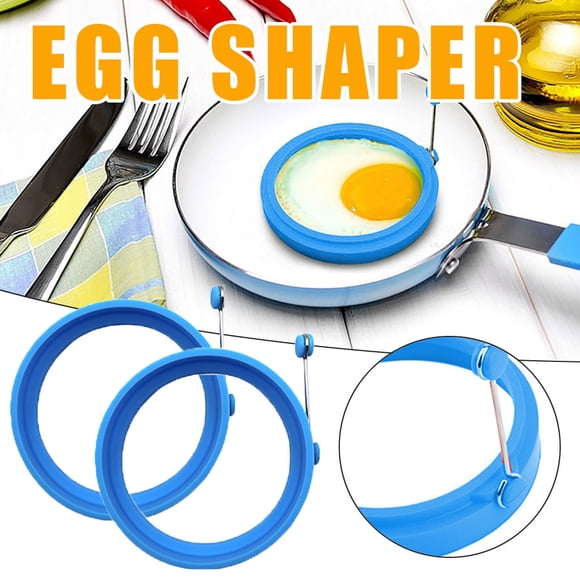 Dvkptbk Egg Separators Silicone Round Rings Pancake Ring Handles Nonstick Frieds Frying Kitchen Gadgets on Clearance