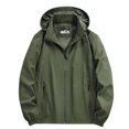 thumbnail image 2 of LOVZFMLL Jackets for Men's Solid Color Velvet Winter Windproof Hooded Long Sleeved Pocket, 2 of 8