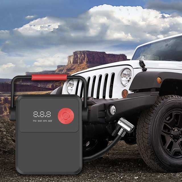 EGNMCR Car Gadgets Gifts, Car Accessories Car Mounted Blast Pump, Intelligent Digital Display LED Display Screen, Portable Tire Pressure Detection, Blast Pump For Vehicles Inflation Pump