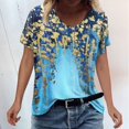 thumbnail image 4 of Women Summer Printed Short Sleeve O Neck Shirt Tee Tops, 4 of 4