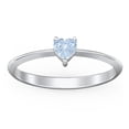 thumbnail image 2 of Heart Birthstone Ring - Aquamarine (March), 2 of 6