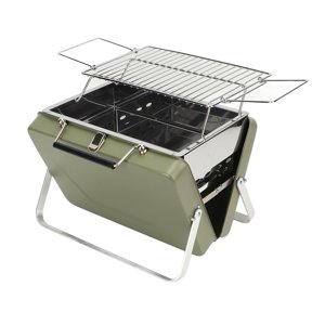 Charbon portable BBQ Grill, Léger Barbecue Grill Tool, Tout en un Barbecu Grill Metal Small BBQ Fumer pour Camping Cuisine Extérieure Pique-nique