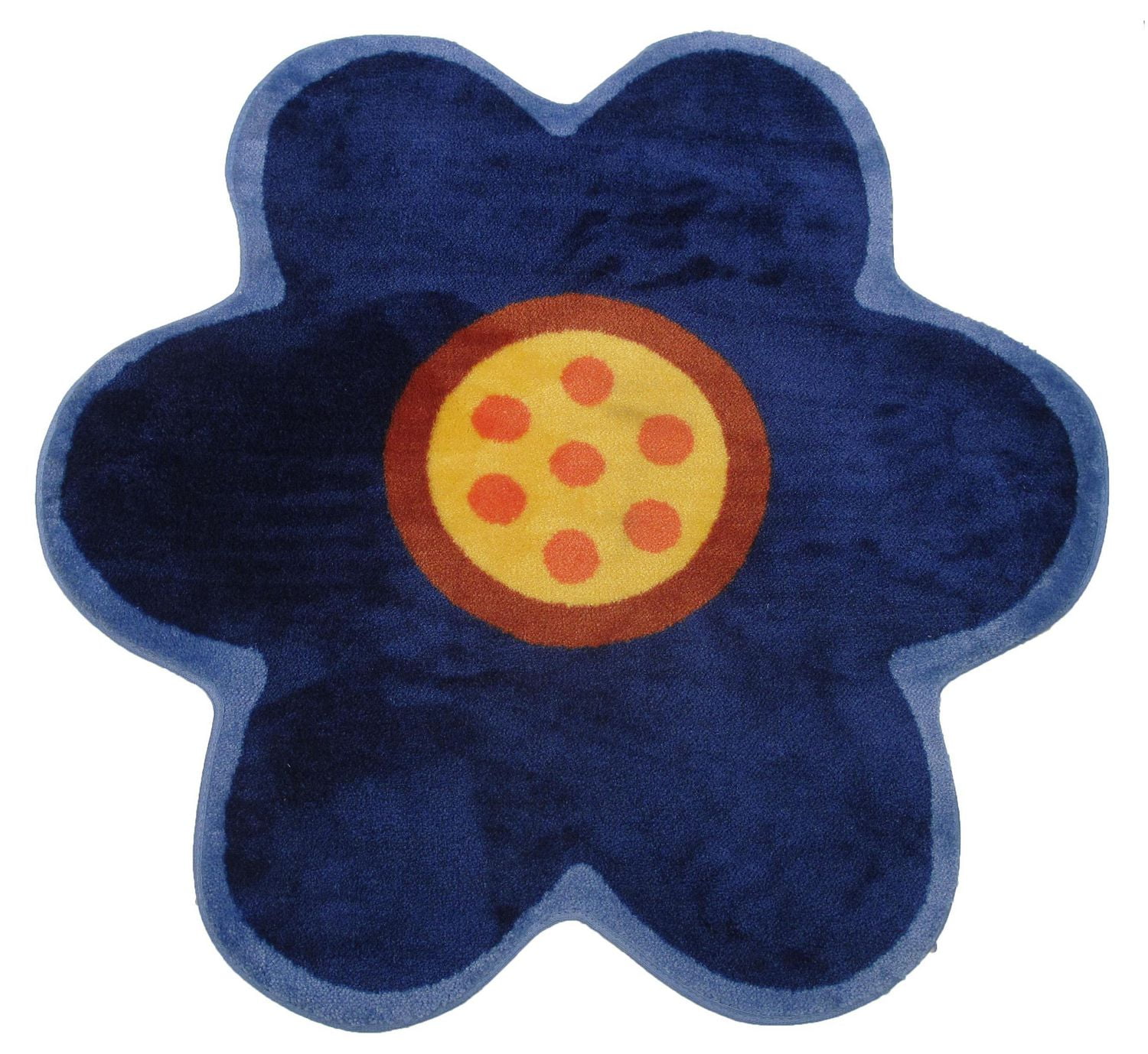 Tapis amusant pour enfant Coquelicot bleu multicolore nylon