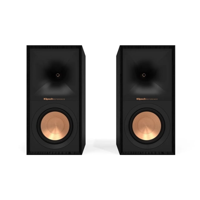 Klipsch R-50M Paire de Haut-Parleurs d'Étagère de 5,25′′ en Noir, Dotée de la Technologie Tractrix horn pour un Son Propre et Naturel et un Contrôle de Fréquence Amélioré. les Haut-Parleurs Incluent des tweeters en Aluminium à Suspension Linéaire de Voyage avec Suspension Kapton pour Réduire la Distorsion et des woofers en Polymère Cristallin Thermoformé en Cuivre Filé pour une Précision Accrue. la Conception Comprend des Attaches Cachées, des Cornes Bord à Bord et des grilles Magnétiques à Profil Bas,