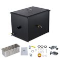 thumbnail image 2 of Kojooin Commercial Stainless Steel Grease Trap with Top Inlet and Filter Cleaning Brush for Kitchen Use, 2 of 7