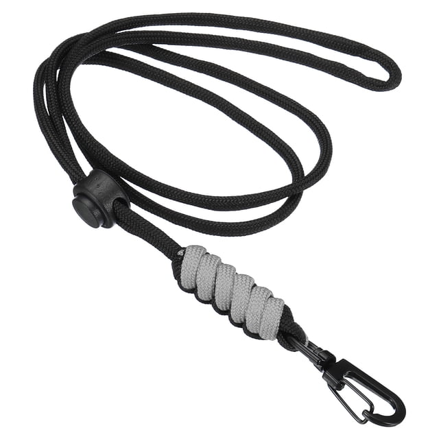 Unique Bargains Neck Lanyard Badge Lanyards Adjustable Long Strap Card Holder Keychains Grey