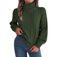 thumbnail image 2 of Qertyioot Tricoté Sweaters pour les Femmes, Mode Femmes Manches Longues Noël Col Rond Tendance en Vrac Tops Blouse Pull, 2 of 4