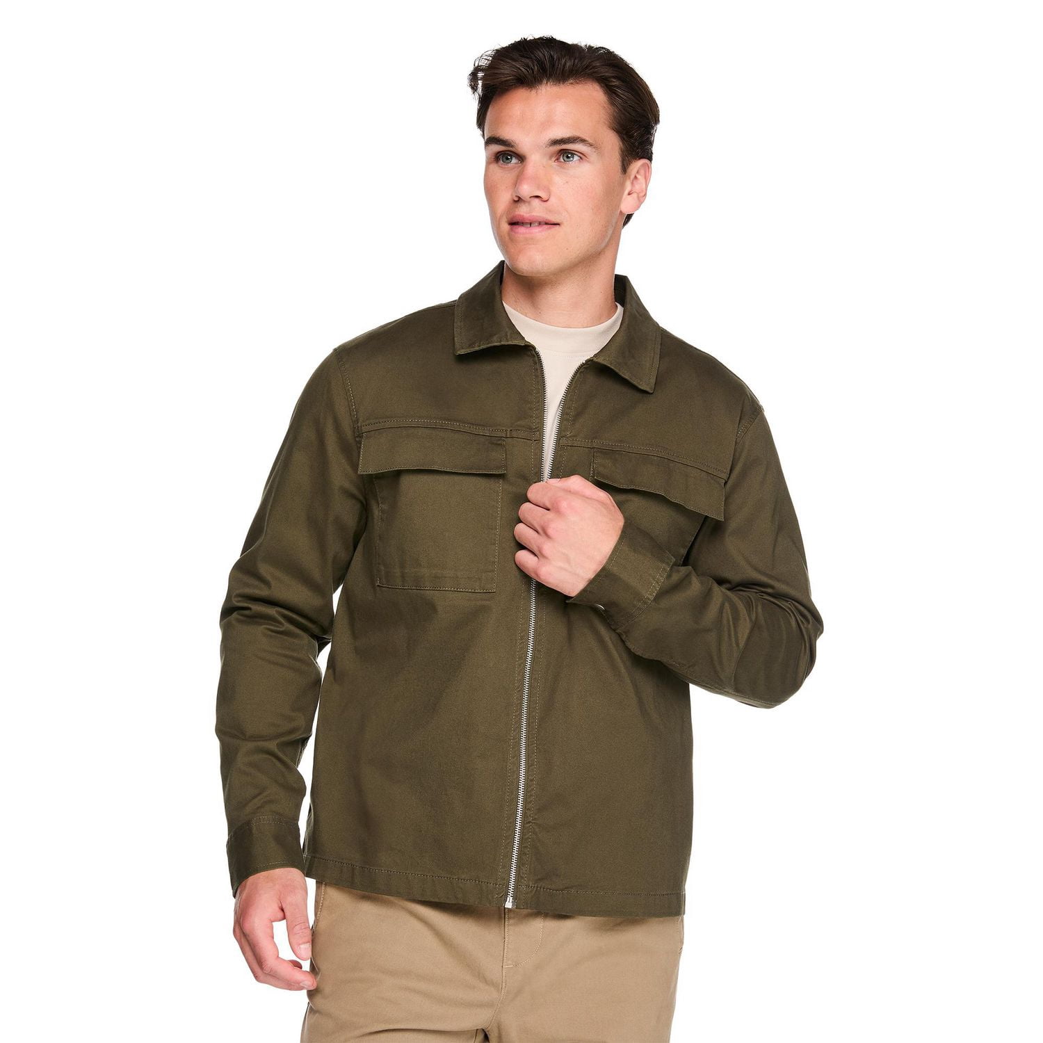 Chemise d’extérieur zippée sur la longueur George pour hommes
