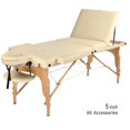 thumbnail image 1 of GreenLife® 3-Section 5" Luxury Wooden Super Stable Portable Massage Table - MTW132, 1 of 4