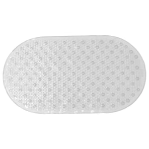 Safdie & Co. Tapis de bain avec coupes antidérapantes en blanc