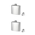 thumbnail image 4 of QualitChoice 4 5 6 7 8 10 18oz Stainless Steel Hip Alcohol Flask Cap + Funnel 6 oz 2Set, 4 of 6