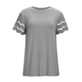 thumbnail image 3 of Birdeem T-Shirt Mode Décontracté pour Femmes, Manches Courtes, Couleur Unie, Blouse, 3 of 6