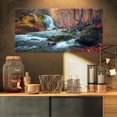 thumbnail image 2 of Designart Autumn Mountain Waterfall Long View Canvas Wall Art, 2 of 4