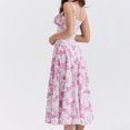 thumbnail image 3 of Robe Midi Bandage Femme Imprimé Floral Mode Sans Manches Vestidos, 3 of 7