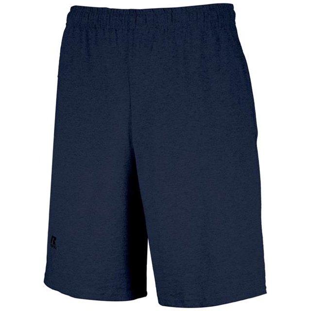 Adult Basic Cotton Pocket Shorts, Navy - 2XL