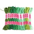 thumbnail image 2 of Polyester Thread, Exquisite Durable 12Pcs Sturdy Thread Embroidery Practical  for Handicrafts Tool for DIY Craft Purple Series,Green Series,Blue Series, 2 of 7