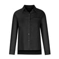 thumbnail image 4 of Timegard Button down Shirts for Women Plus Size Lapel Neck Cotton Linen Blouse Work Casual Loose Tops, 4 of 8