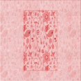 thumbnail image 1 of Ahgly Company Machine Washable Indoor Square Transitional Pastel Red Pink Area Rugs, 6' Square, 1 of 7