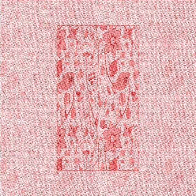Ahgly Company Machine Washable Indoor Square Transitional Pastel Red Pink Area Rugs, 4' Square