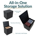 thumbnail image 2 of Sunnydaze Lockable Outdoor Small Deck Box with Storage and Side Handles - 32-Gal. - Phantom Gray, 2 of 10