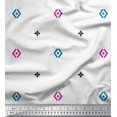 thumbnail image 1 of Soimoi Tissu Poly Georgette Violet Butidar Jamdani Imprimé 1 Yard 42 Pouces de Large, 1 of 2