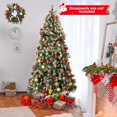 thumbnail image 3 of Costway 7.5 FT Artificial Christmas Tree Hinged with 560 Warm LED Lights & 267 Red Berries, 3 of 10