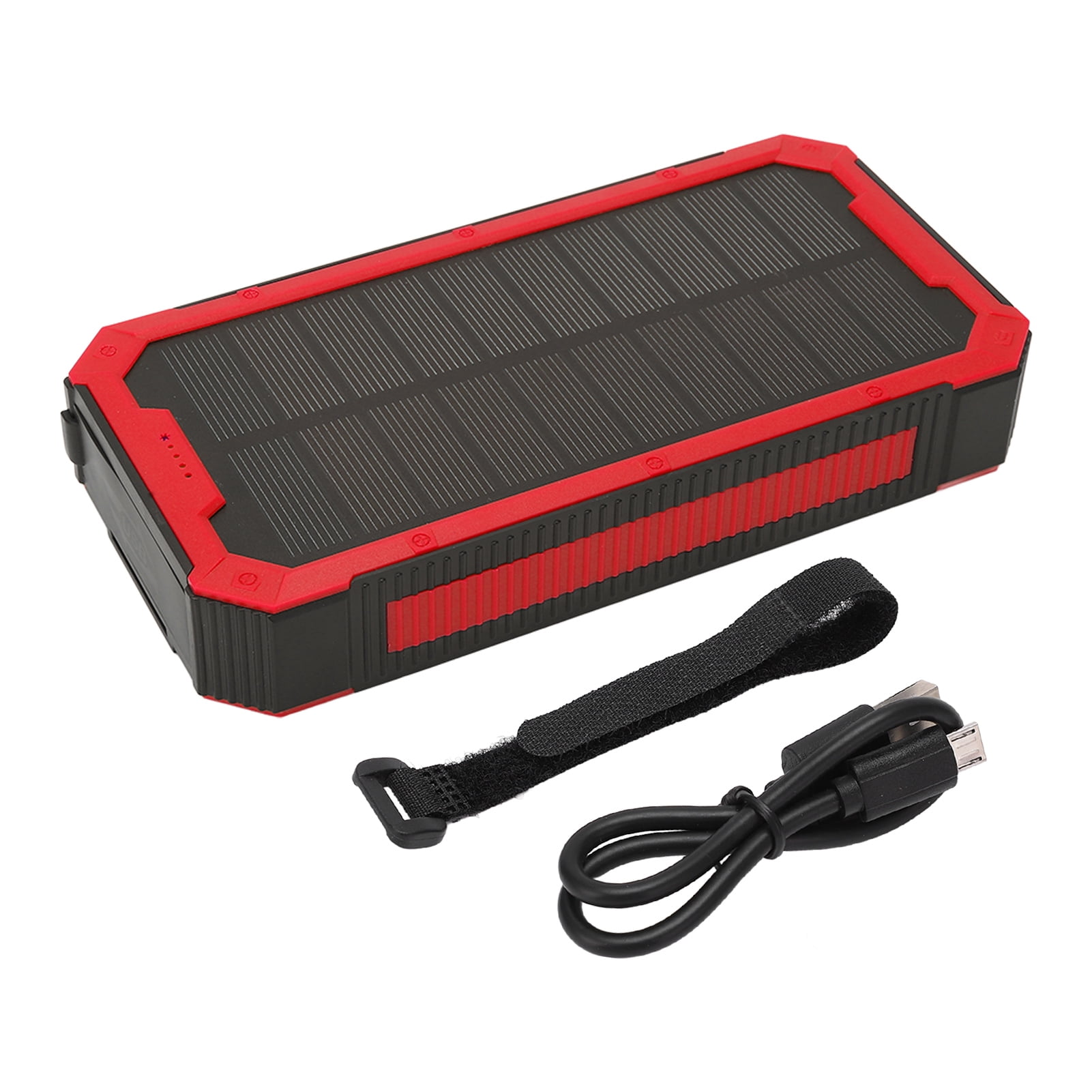 Solar Charger 36800mAh Solar Power Bank Portable Charger with 36LEDs for Climbing Red