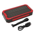 thumbnail image 1 of Solar Charger 36800mAh Solar Power Bank Portable Charger with 36LEDs for Climbing Red, 1 of 8