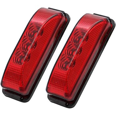 Waterproof Side Marker Light, 2pcs Led Side Marker Light 24v, Auto Side Marker Lights For Van Truck Caravan Car Bus(red)