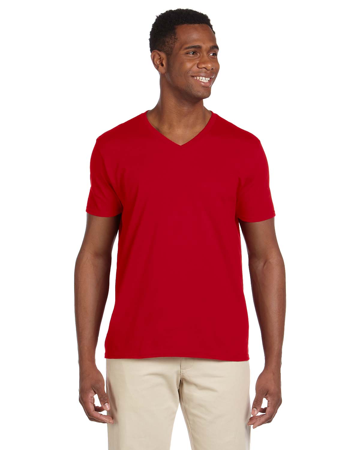 Gildan T-Shirt Col en V pour Hommes Softstyle - G64V (Lot de 2)