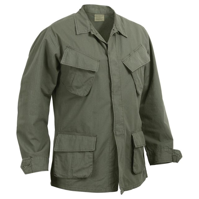 Rothco Vintage Vietnam Fatigue Shirt Rip-Stop - Olive Drab, 3X-Large