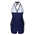 thumbnail image 4 of UANWENN Beach Two Piece Swimsuit Cover Up with Drawstring and Ruffles for Summer Outdoor and Relaxation Swim Suites Womens Large Bust Romper Swimsuit Bathing Shorts for Women plus Size Three Piece, 4 of 4