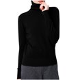 thumbnail image 2 of DPTALR Blouse pour Femmes à Col en R, Manches Longues, Coupe Ample, Couleur Unie, 2 of 5