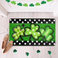 thumbnail image 2 of St. Patricks Day Decorative Front Door Mat, Shamrock Clover Doormat Indoor Outdoor Non-Slip Floor Entryway Rug, Polka Dots Irish Spring Holiday Home Kitchen Decoration 17x29 Inch, 2 of 6