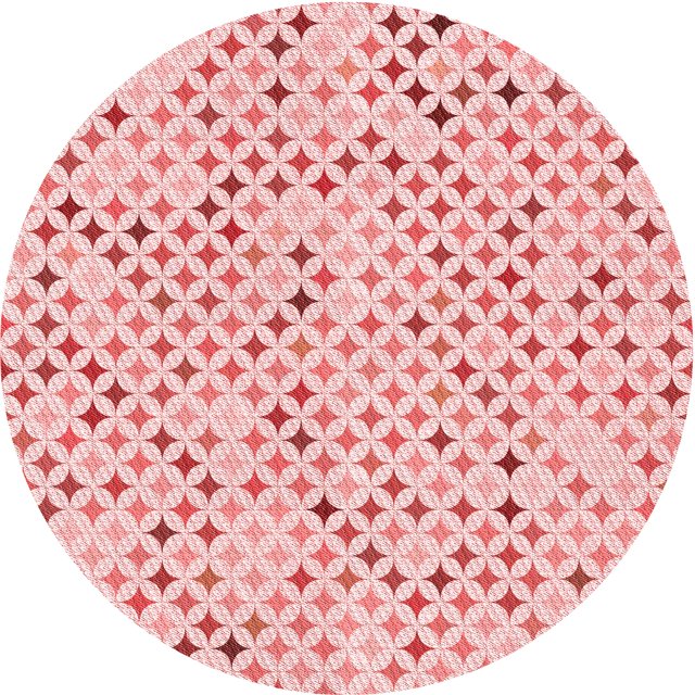 Ahgly Company Tapis Rond Lavable en Machine Intérieur Transitionnel Rouge Clair Rose, 8 Pieds Rond