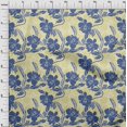 thumbnail image 4 of oneOone Cotton Silk Blue Fabric Asian Floral Sewing Material Print Fabric By The Yard 42 Inch Wide, 4 of 4