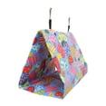 thumbnail image 1 of Bird Hanging Bed, Triangular Comfortable Playing Parrots  House  Colorful With Hooks For Lovebird For Pet Cage 25x15x18cm, 1 of 8