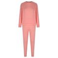 thumbnail image 4 of Timegard Ensembles 2 Pcs pour Femmes Col Ras du Cou Haut à Manches Longues Pantalon de Course Tenues d'Automne Confortables avec Poches, 4 of 6