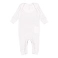 thumbnail image 1 of Justaucorps à Côtes pour Bébé à Jambes Longues, 6 m, Blanc, 1 of 4