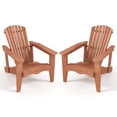 thumbnail image 1 of Gymax 2PCS Solid Wood Garden Chair w/ High Backrest Wide Armrests & Contoured Seat, 1 of 8