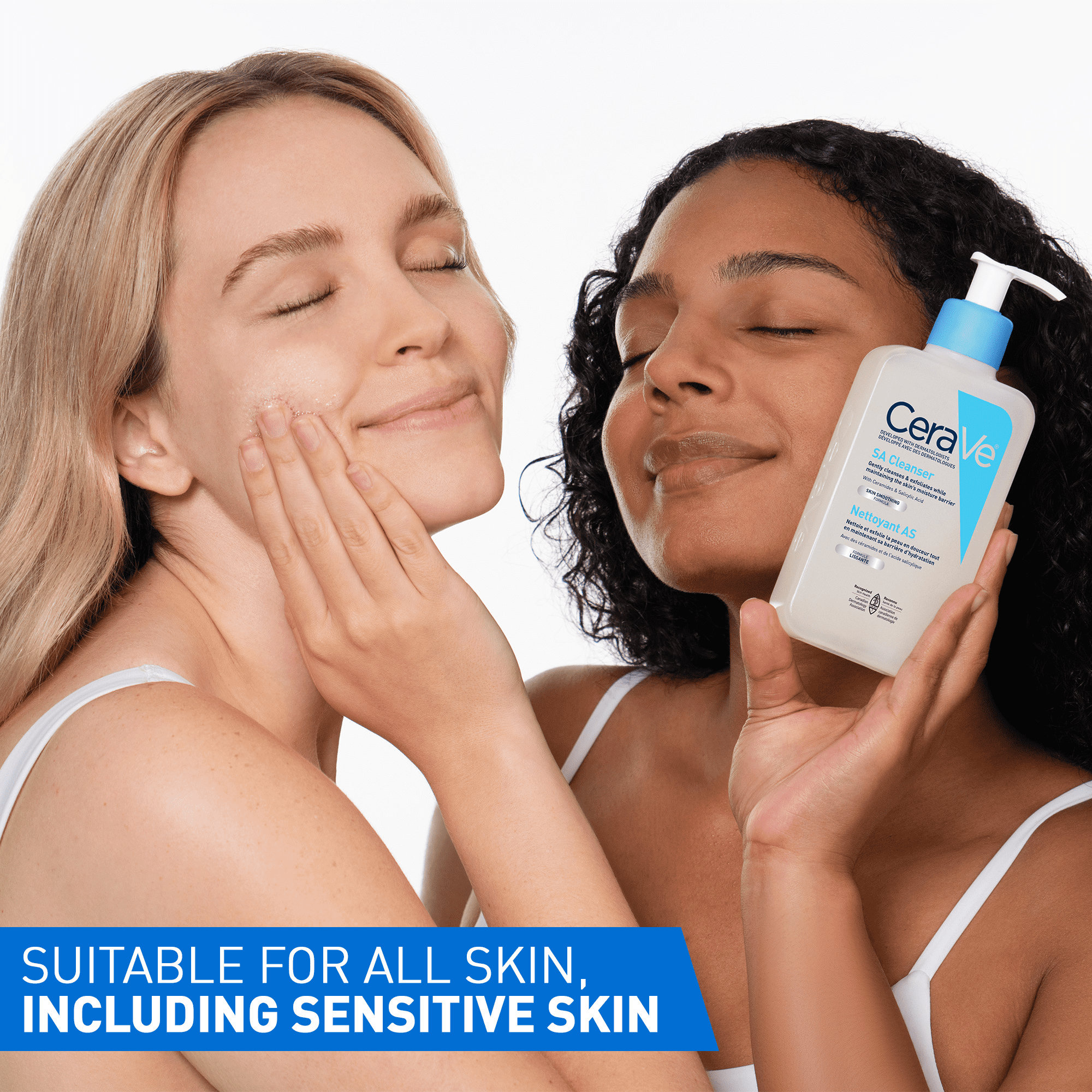 CeraVe Nettoyant SA, Gel Exfoliant à l'Acide Salicylique avec Vitamine D et Céramides pour Peau Rugueuse, 473 ml