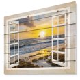 thumbnail image 1 of Design Art - Fenêtre Ouverte sur un Coucher de Soleil Jaune Vif, 1 of 5