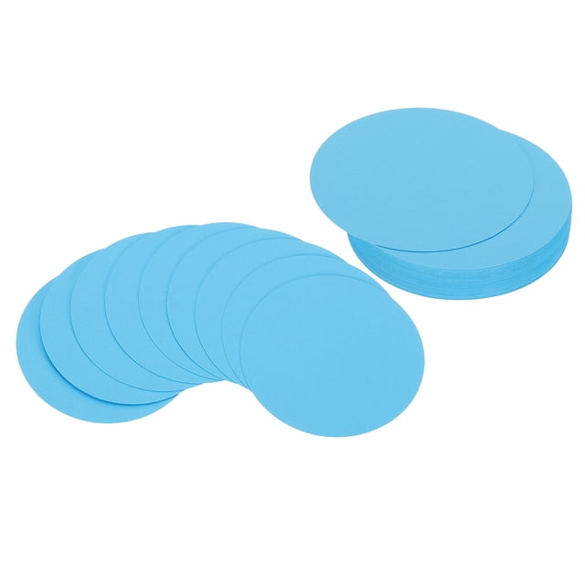 Uxcell Porte-Cartes Circulaire 3 Pouces, 50 Pcs Forme Ronde Découpes Papier Épais pour Projets DIY, Bleu Ciel