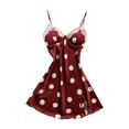 thumbnail image 1 of B91xZ Chemise de Nuit Sans Manches Mode pour Femmes, Rouge, 1 of 3